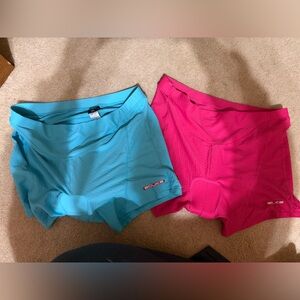 Blue and Pink Padded Biking Shorts